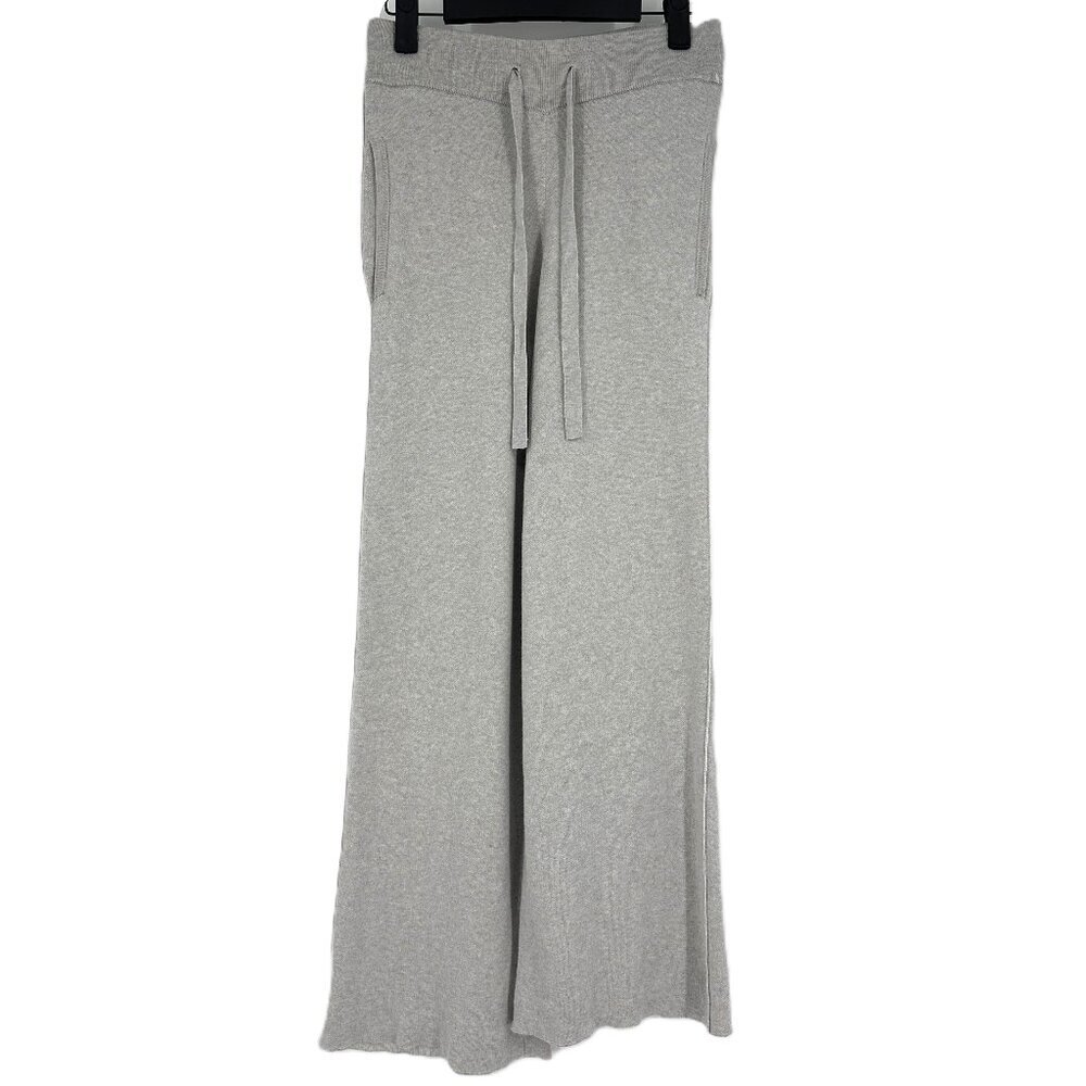 ATM Anthony Thomas Melillo Plaited Cotton Cashmere Crop Pants‎ Grey XS